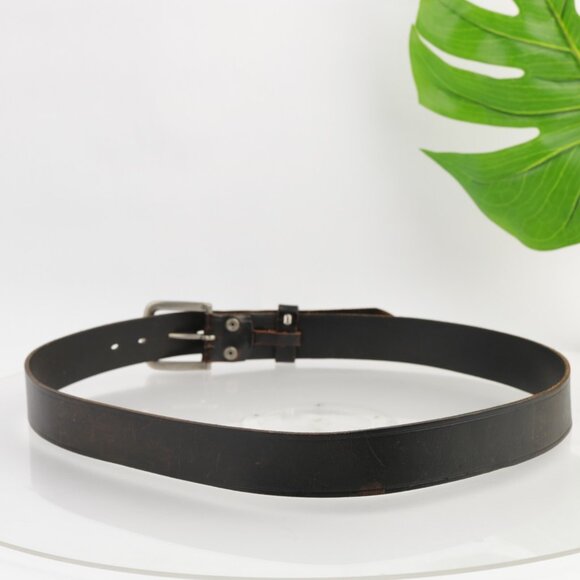 Levis Mens Belt Size XL Extra Large 42 44 Brown Leather 2" Width Work Sturdy - Picture 4 of 11
